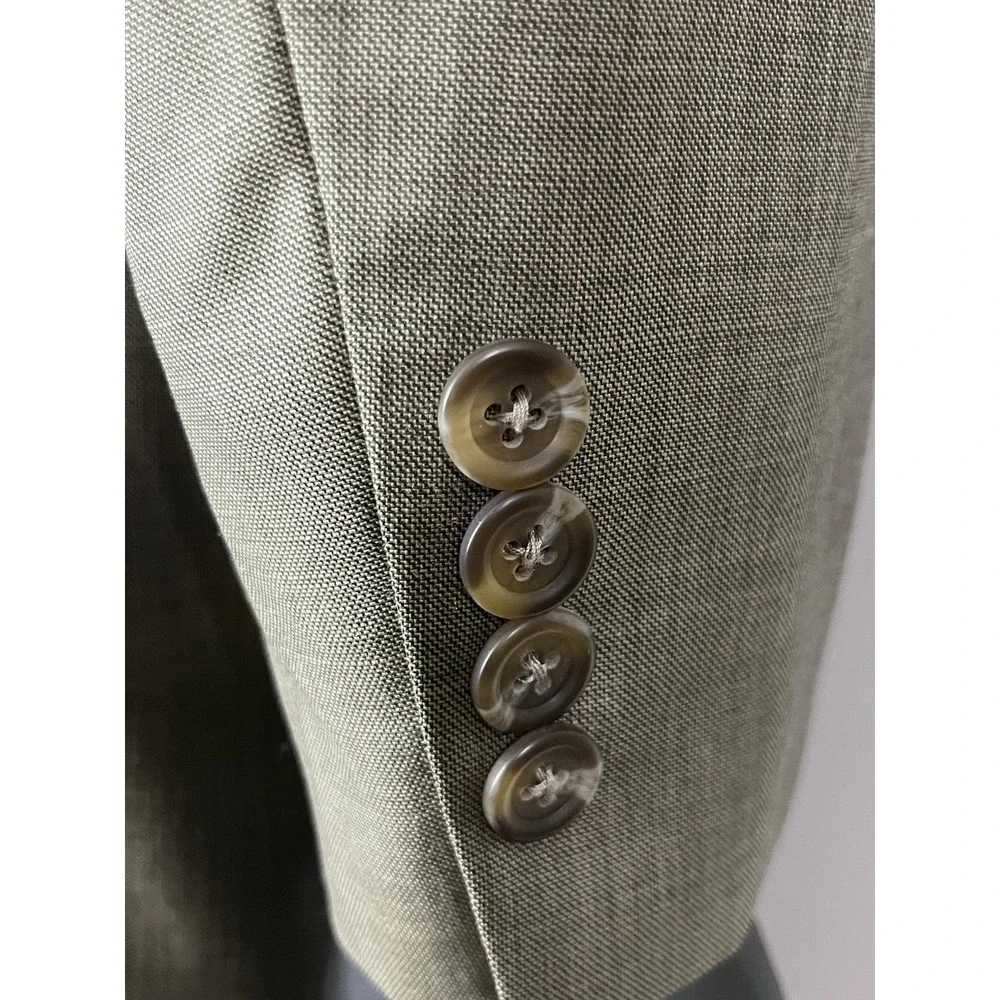RALPH Ralph Lauren Mens Blazer Jacket Sz 40R Sandy Beige 100% Wool Sport Coat